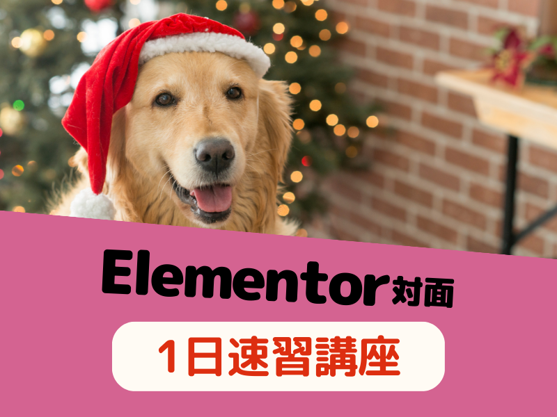 Elementor1日速習対面講座（東京開催）